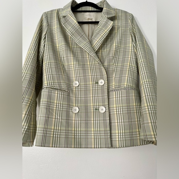 Urban Outfitters Women Light Green Oversized Double Breasted Blazer Size XS EUC - Picture 4 of 10